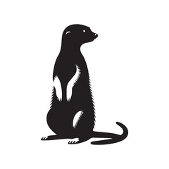 Desert Guardians: Vector Meerkat Silhouette Collection for Wildlife Designs, Safari Illustrations, and Savannah-themed Artwork.