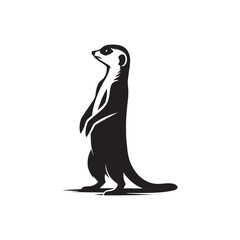 Desert Guardians: Vector Meerkat Silhouette Collection for Wildlife Designs, Safari Illustrations, and Savannah-themed Artwork.