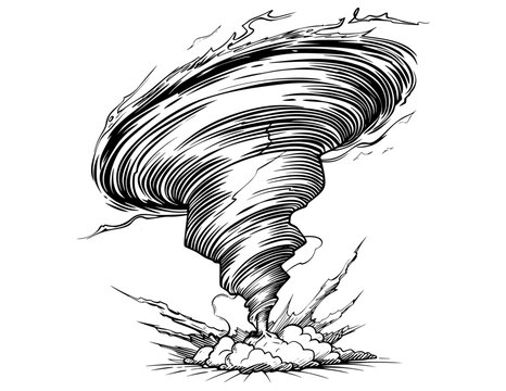 recommend clip art: Tornado line icons set vector illustration. Spiral whirlwind and hurricane with speed whirls and funnels, danger wind symbols of storm weather and extreme tornado disaster in nature, speed cyclone
                    