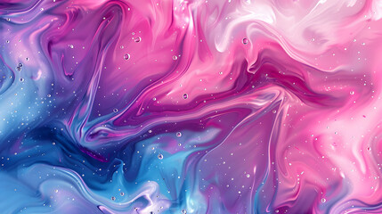 Fototapeta premium Blue and violet colours. Liquid paints on wet paper. Beautiful grunge texture for card, poster, invitation. Unusual abstract illustration. Horizontal image. Marble background.