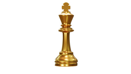 Fototapeta na wymiar golden chess king 3D rendering