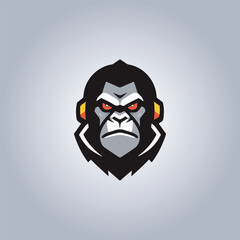 Logo Gorilla cyberpunk design beast