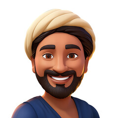 memoji happy indian man сreated with Generative Ai