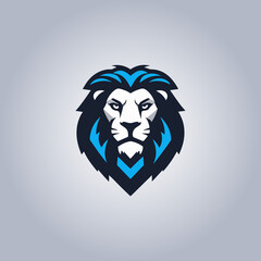 Logo lion cyberpunk design beast
