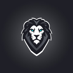 Logo lion cyberpunk design potrait