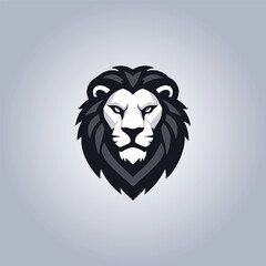 Logo lion cyberpunk flat details