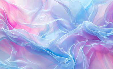 Obraz premium Pink, blue, and white abstract fabric background with swirling patterns and textures for design inspiration and creativity concept