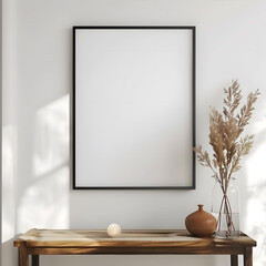 Mock-up of picture frames in the living room