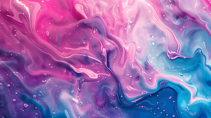 Fototapeta premium Blue and violet colours. Liquid paints on wet paper. Beautiful grunge texture for card, poster, invitation. Unusual abstract illustration. Horizontal image. Marble background.