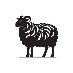 Pastoral Peace: Vector Sheep Silhouette Collection for Farmyard Designs, Livestock Illustrations, and Countryside-themed Artwork.