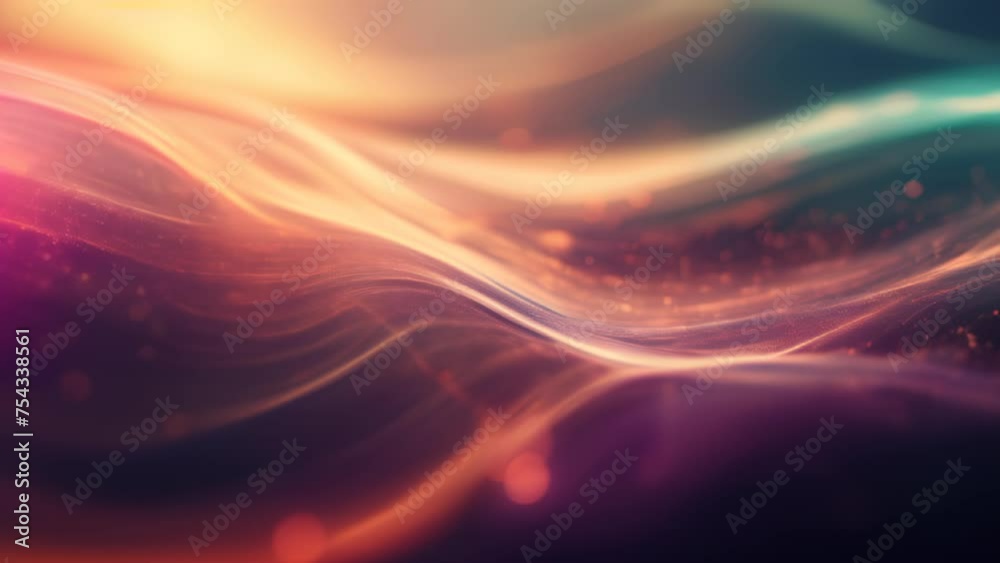 Canvas Prints  Ethereal Vibes - A Journey Through Colorful Waves