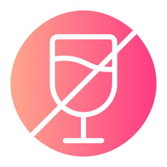 no drinks gradient icon