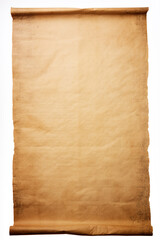 old sheet of paper on white background сreated with Generative Ai