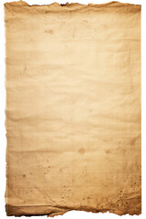 old sheet of paper on white background сreated with Generative Ai