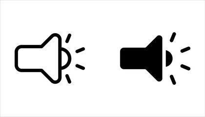 Sound icon set on white background. sign for mobile concept and web design