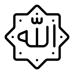 allah line icon