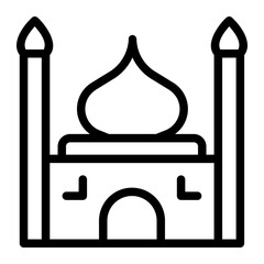 Artbomosque line icon