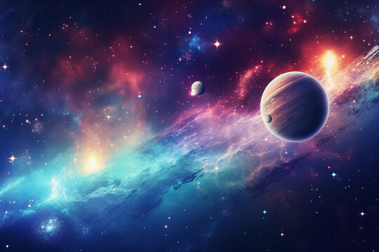 abstract planet, space background, planet, beautiful