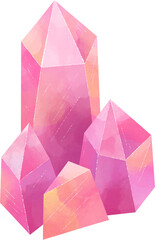 crystal, illustration on white background