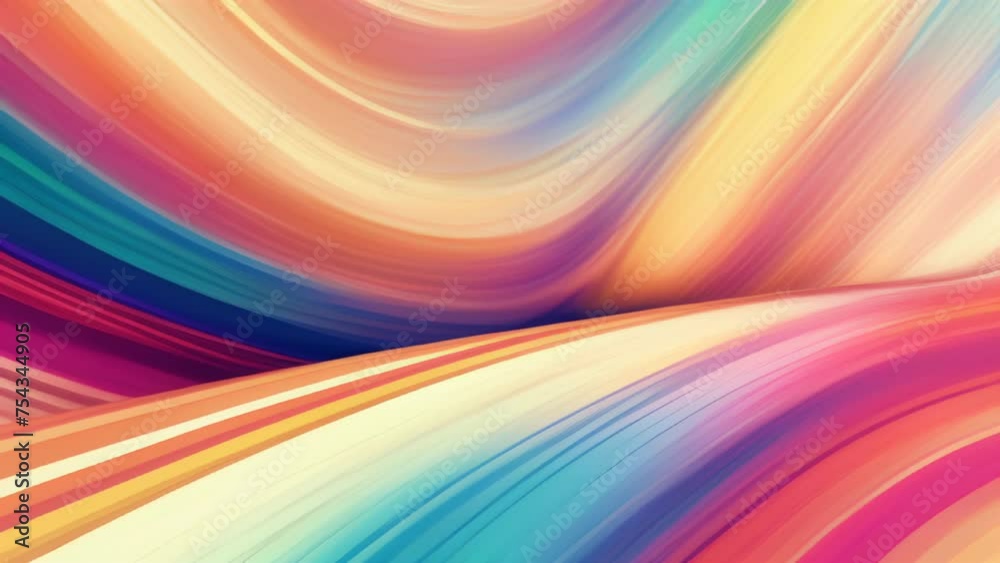 Canvas Prints  Colorful abstract waves, perfect for a vibrant animation backdrop!