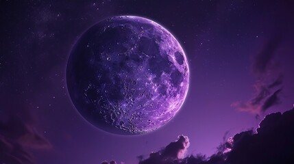 purple crescent moon 