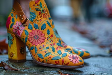 Beautiful colored women's ankle boots
