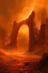 Martian portals and ruins - 754347568