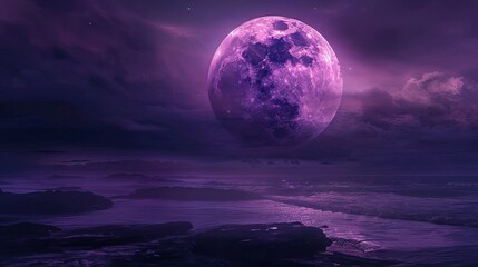 Naklejka na ściany i meble purple moon 
