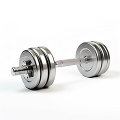 dumbbell on white background side view сreated with Generative Ai