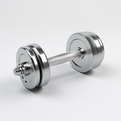dumbbell on white background side view сreated with Generative Ai