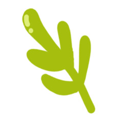 Green Leaf Icon Graphic Clipart Cartoon