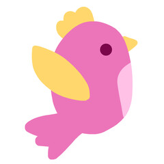 Pink Bird Animal Icon Graphic Clipart Cartoon