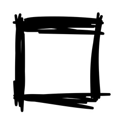 Doodle Line  Simple Shape Icon. Line Frame Silhouette Monochrome Black Element. Simple Line Icon Isolated on Backdrop. Irregular Childish Hand Drawn Form