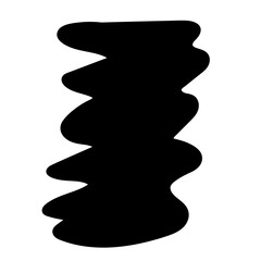 Doodle Blob Simple Shape Icon. Blot Monochrome Black Element. Simple Abstrct Icon Isolated on Backdrop. Irregular Childish Hand Drawn Form