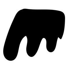 Doodle Blob Simple Shape Icon. Blot Monochrome Black Element. Simple Abstrct Icon Isolated on Backdrop. Irregular Childish Hand Drawn Form