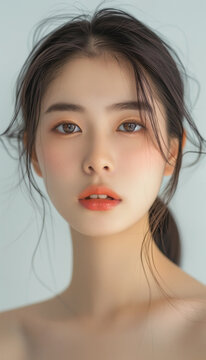 Photo beautiful asian womens faces faces for makeup face cosmetics advertising hi res