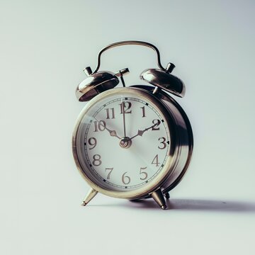 Vintage Classic Alarm clock isolated on white background