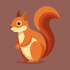 Obraz premium squirrel pet vector illustration draw cartoon pretty cute
