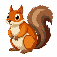 Fototapeta premium squirrel pet vector illustration draw cartoon pretty cute
