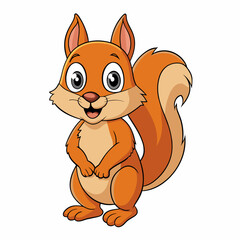 Fototapeta premium squirrel pet vector illustration draw cartoon pretty cute