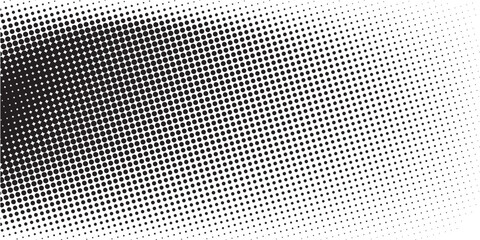 Halftone gradient. Dotted gradient, smooth dots spraying and halftones dot background seamless horizontal geometric pattern vector template set eps 10 - obrazy, fototapety, plakaty