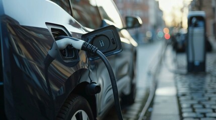 Fototapeta premium electric car charging
