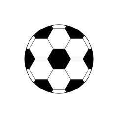 Football or Soccer Ball Icon Symbol. Vector Illustration Isolated on White Background. 
