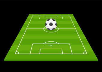 Soccer Field or Football Court. Vector Illustration.  © BillionsPhoto