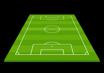 Soccer Field or Football Court. Vector Illustration. 