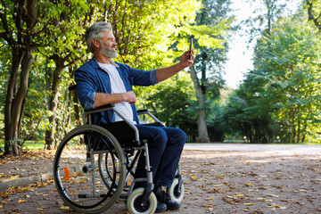 Park Self-Portrait: Mobility-Challenged Individual Embraces Nature