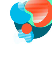 Geometric abstract background. Design of lines and round shapes. Trendy business template for wallpaper, banner, background or landing. Vector