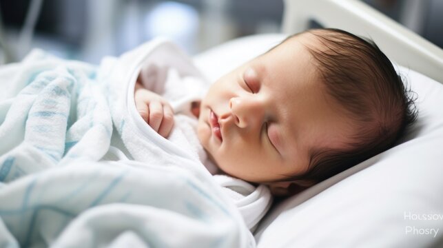 Close-Up Photo of Newborn Baby in Hospital