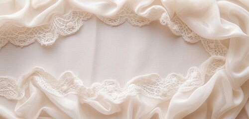 Obraz na płótnie Canvas A set of empty frame mockups with a delicate, lace-like border, creating a romantic, feminine look