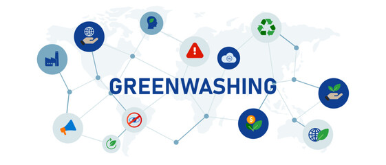 icon greenwashing fake information false manipulation and non transparent business marketing